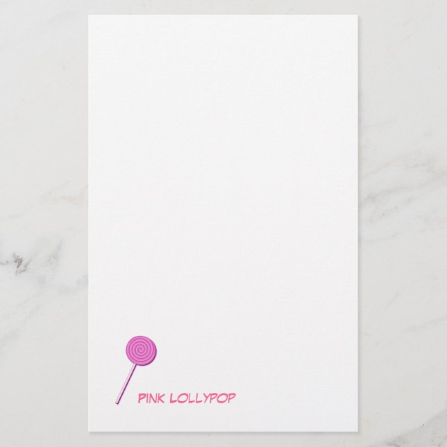 Pink Lollypop Stationery (Front)