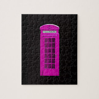 Pink London telephone box Jigsaw Puzzle
