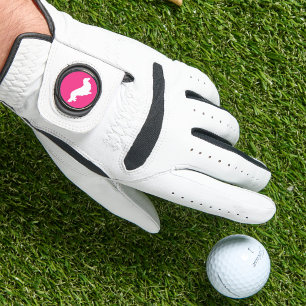 Pink Long Hair Dachshund Golfer Glove Gift