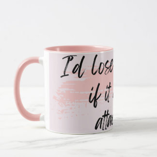 pink lose my head mug