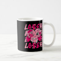 Pink Loser Lover Pink Drip Heart Matching Tee For 