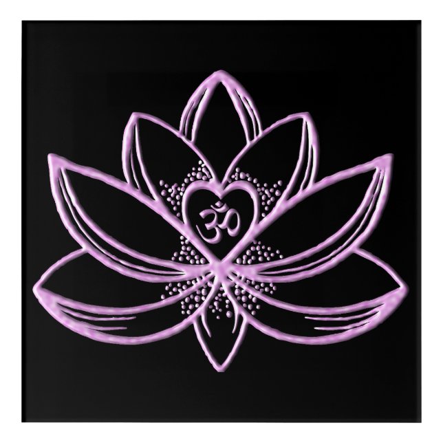 Pink Lotus  Acrylic Print (Front)