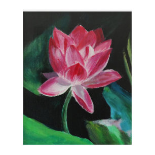 Pink Lotus Acrylic Wall Art