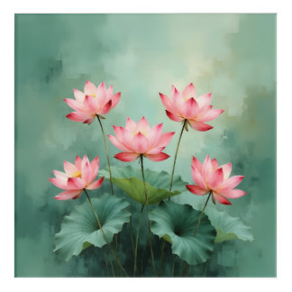 Pink Lotus Artwork  Acrylic Print