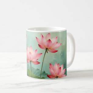 Pink Lotus Artwork Coffee Mug