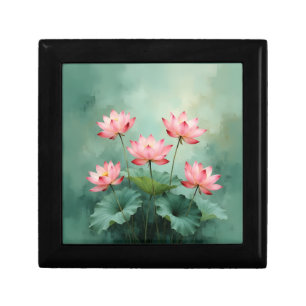 Pink Lotus Artwork Gift Box