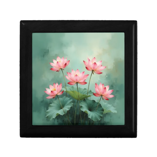 Pink Lotus Artwork  Gift Box (Front)