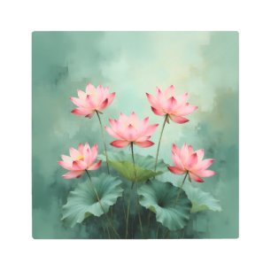 Pink Lotus Artwork  Metal Print