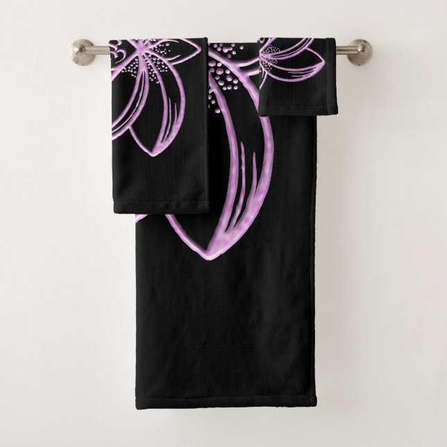 Pink Lotus  Bath Towel Set (Insitu)
