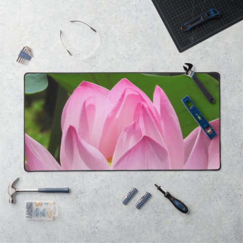 Pink Lotus Bloom Desk Mat