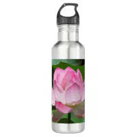 Pink Lotus Stainless Steel Yoga Water Bottle - 20 oz Insulated