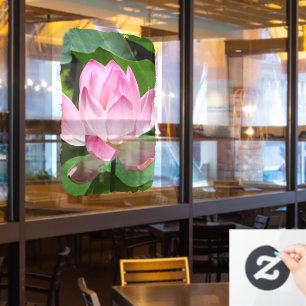 Pink Lotus Bloom Window Cling