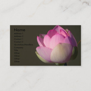 Pink Lotus Business Card