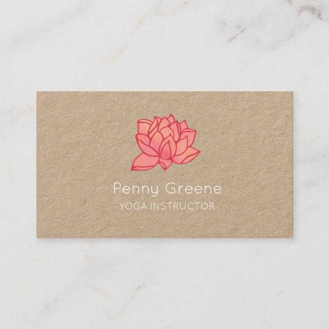 Pink Lotus Business Card (Front)