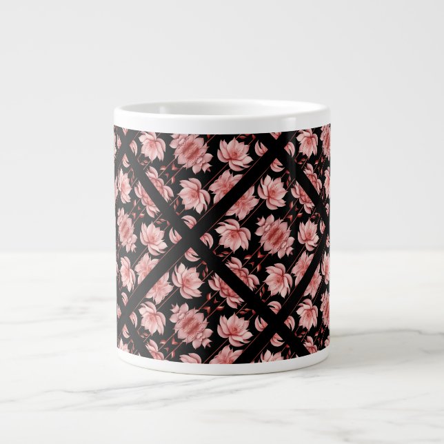 Pink Lotus Classic Giant Coffee Mug (Front)