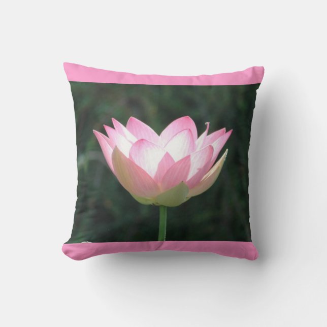 Pink Lotus Decorative Pillow (Front)