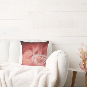 Pink Lotus Elegant Modern Abstract Light Pattern Throw Pillow