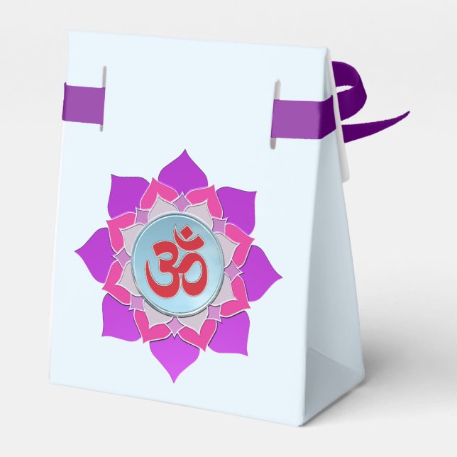 Pink lotus favor boxes (Back Side)