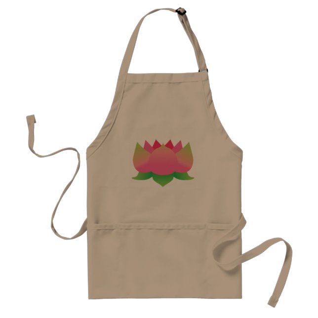 Pink Lotus Flower Adult Apron (Front)