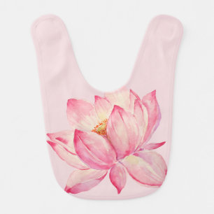Pink Lotus Flower Baby Shower Bib
