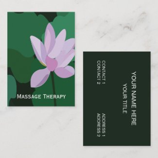 Pink Lotus Flower Business Card