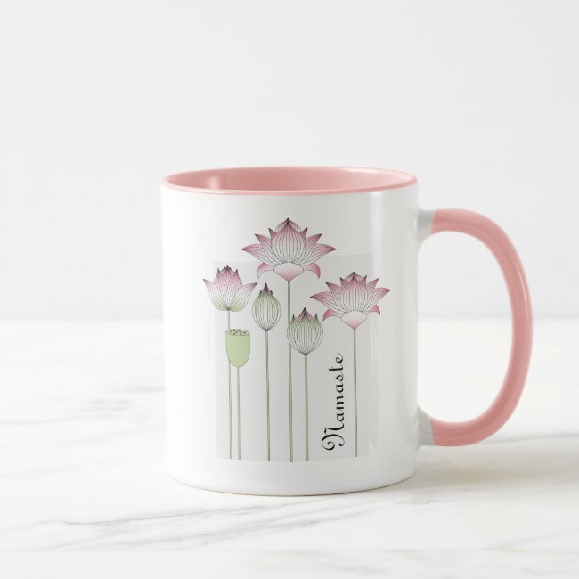 Pink Lotus Flower Elegant Chic Personalized