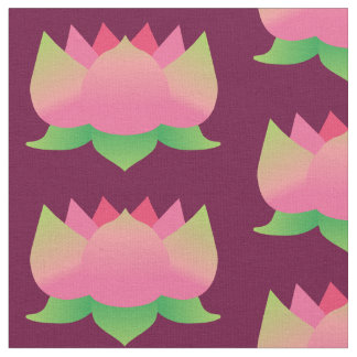 Pink Lotus Flower Fabric