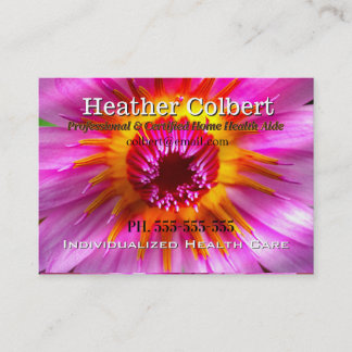 Pink Lotus Flower Friend Professional Caregiver  Business Card