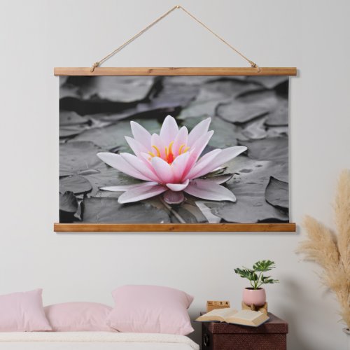 Pink Lotus Flower Hanging Tapestry