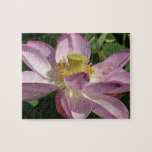Pink Lotus Flower II Summer Floral Jigsaw Puzzle