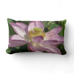 Pink Lotus Flower II Summer Floral Lumbar Pillow