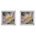 Pink Lotus Flower III Summer Floral Cufflinks