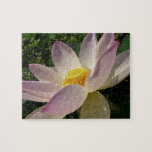 Pink Lotus Flower III Summer Floral Jigsaw Puzzle