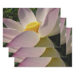 Pink Lotus Flower III Summer Floral Wrapping Paper Sheets