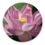 Pink Lotus Flower IV Ceramic Knob