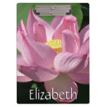 Pink Lotus Flower IV Clipboard