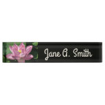 Pink Lotus Flower IV Desk Name Plate