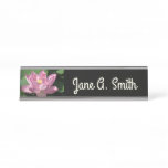 Pink Lotus Flower IV Desk Name Plate