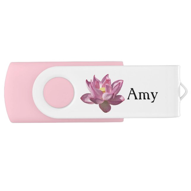 Pink Lotus Flower IV Flash Drive (Front)