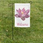 Pink Lotus Flower IV Garden Flag