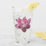Pink Lotus Flower IV Glass