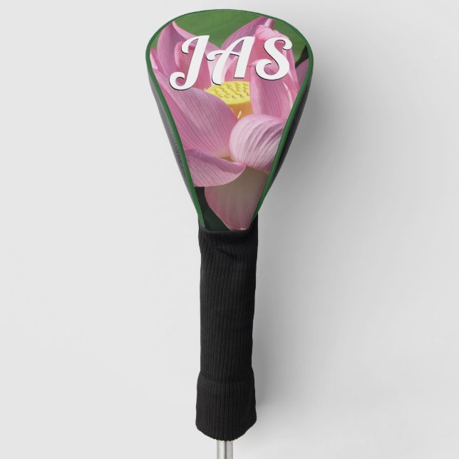 Pink Lotus Flower IV Golf Head Cover (Front)