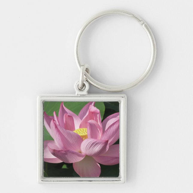 Pink Lotus Flower IV Keychain (Front)