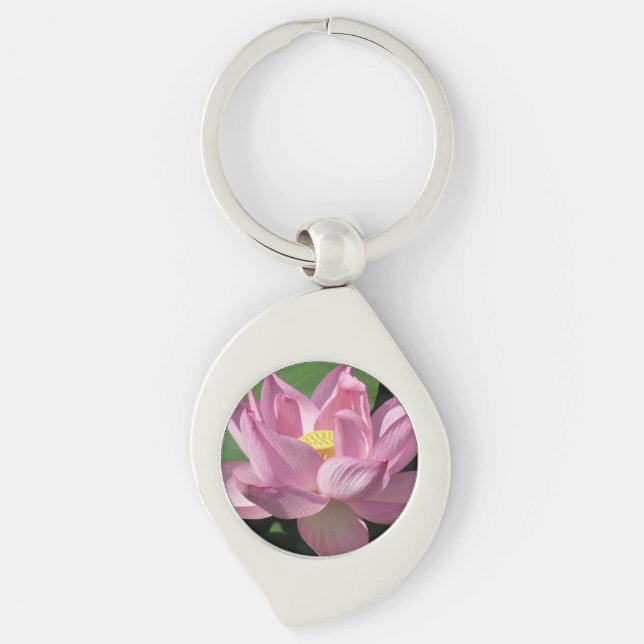 Pink Lotus Flower IV Keychain (Front)