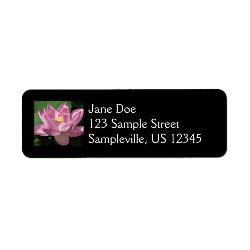 Pink Lotus Flower IV Label