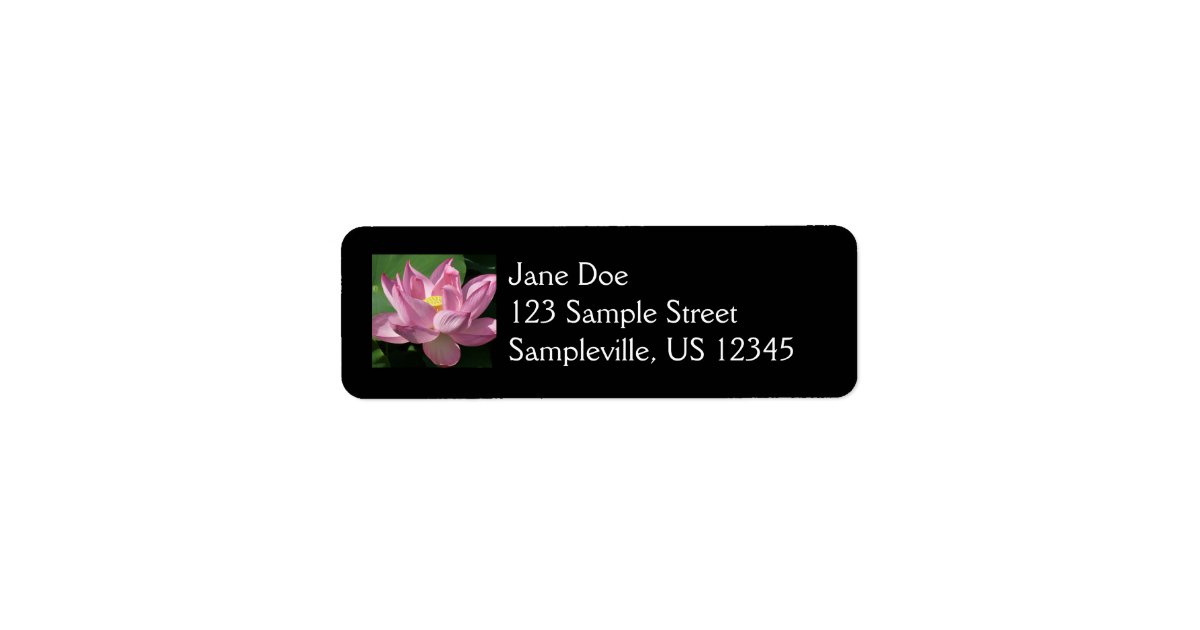 Pink Lotus Flower IV Label | Zazzle