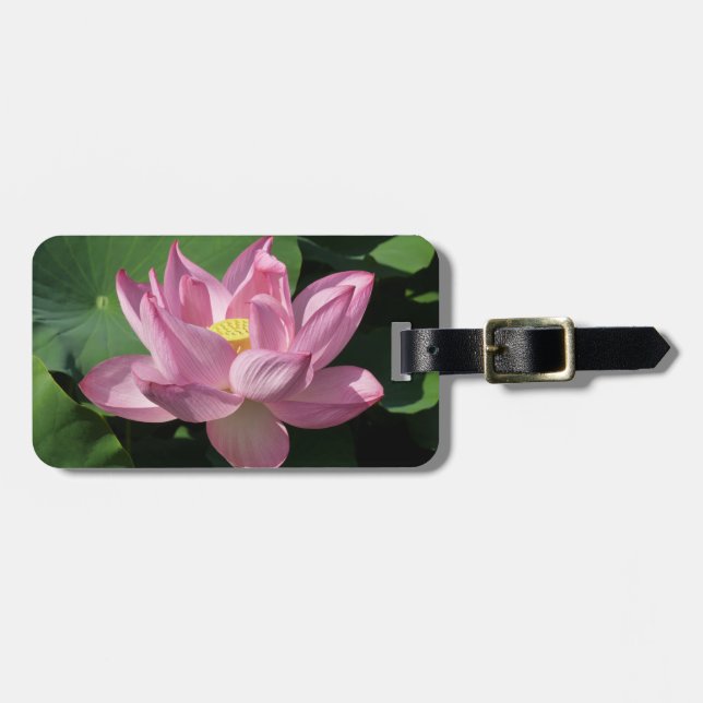 Pink Lotus Flower IV Luggage Tag (Front Horizontal)