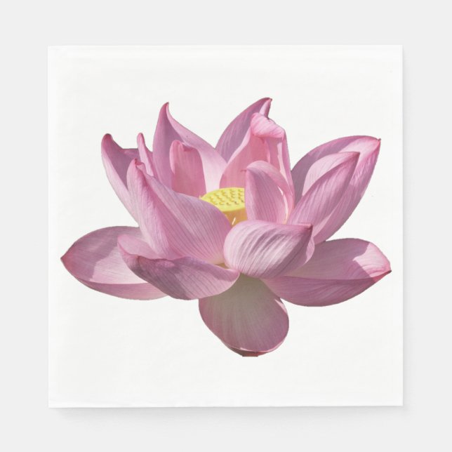 Pink Lotus Flower IV Napkins (Front)