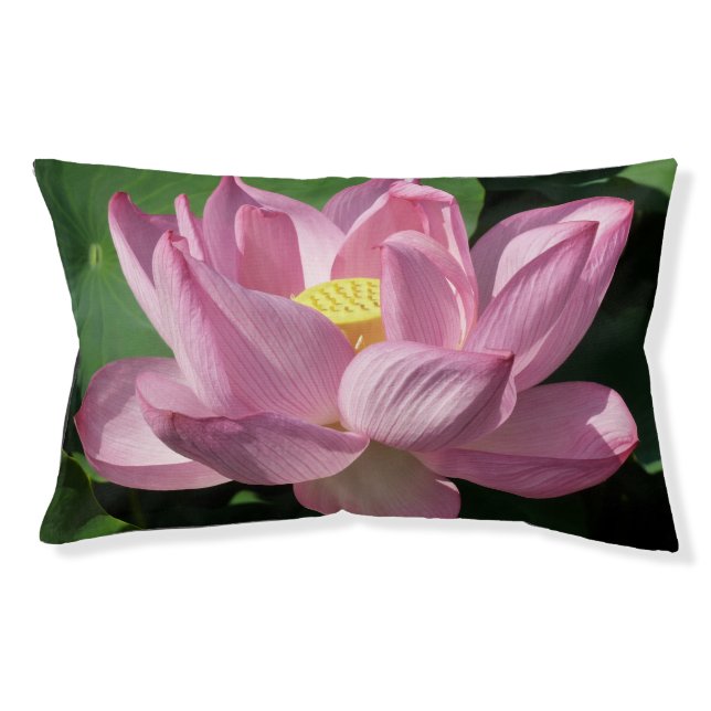Pink Lotus Flower IV Pet Bed (Front)