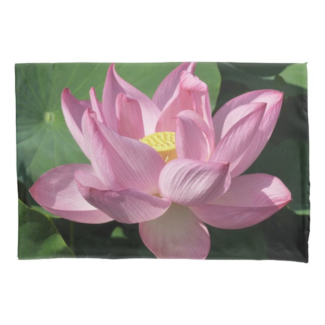 Pink Lotus Flower IV Pillow Case (Front)